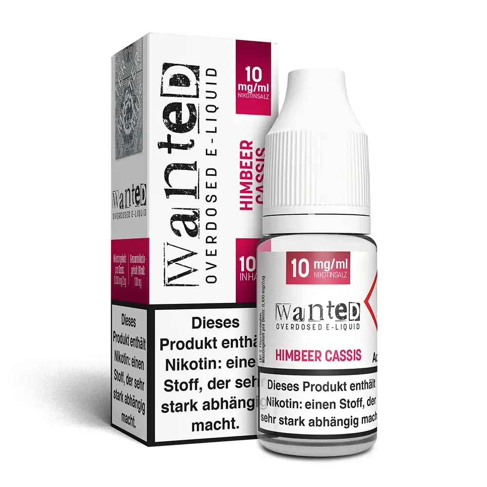 Wanted Himbeer Cassis 10mg Overdosed 10ml Nikotinsalzliquid 