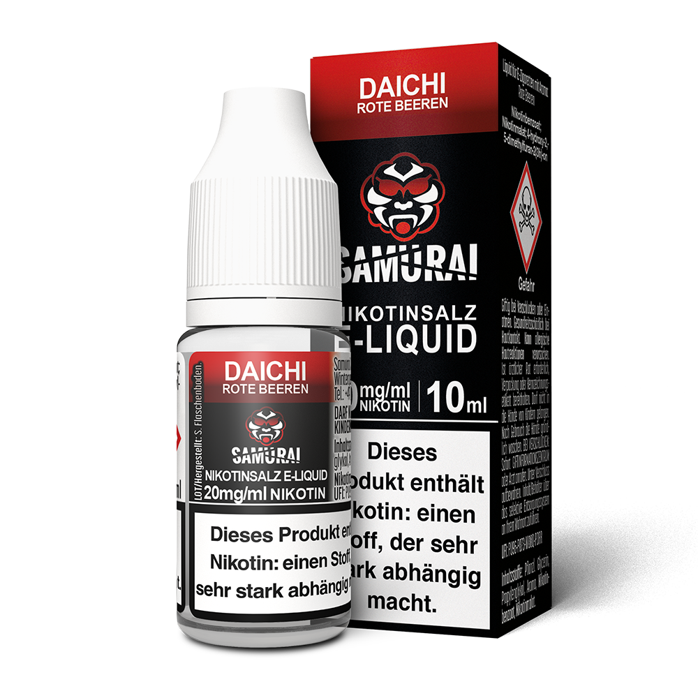 Liquid Daichi Rote Beeren - Samurai Nikotinsalz 20mg Liquid Daichi Rote Beeren - Samurai Nikotinsalz 20mg