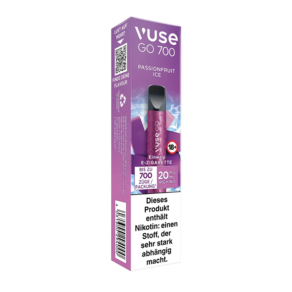 Vuse GO 700 Passionfruit Ice 20mg Vuse GO 700 Passionfruit Ice 20mg
