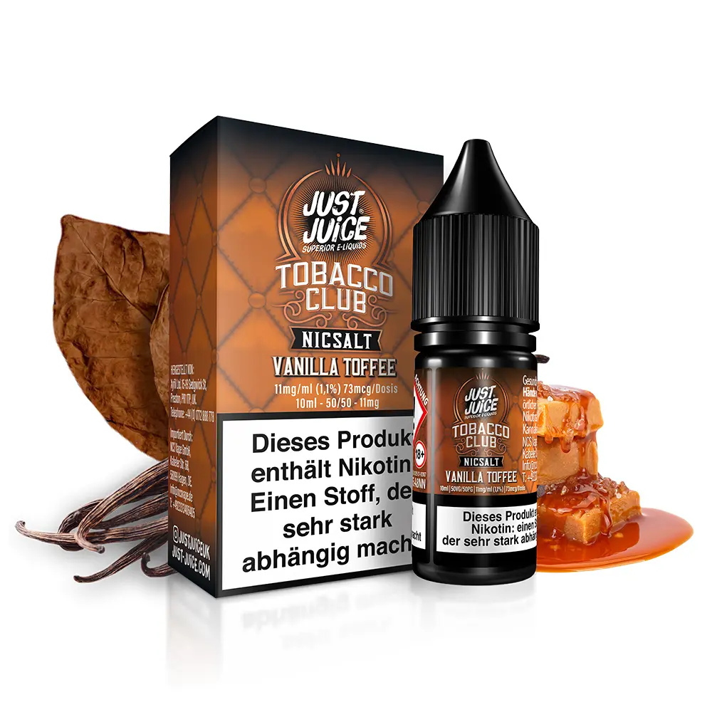 Just Juice - Tobacco Vanilla Toffee - 10ml Nikotinsalz 11mg Just Juice - Tobacco Vanilla Toffee - 10ml Nikotinsalz 11mg
