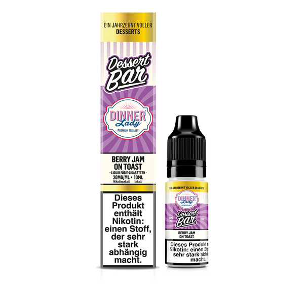 Dinner Lady Nikotinsalz Berry Jam on Toast 50/50 10ml Liquid 20mg Dinner Lady Nikotinsalz Berry Jam on Toast 50/50 10ml Liquid 20mg