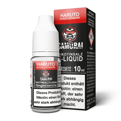 Samurai Nikotinsalz Liquid - Haruto Süße Erdbeere - 10mg