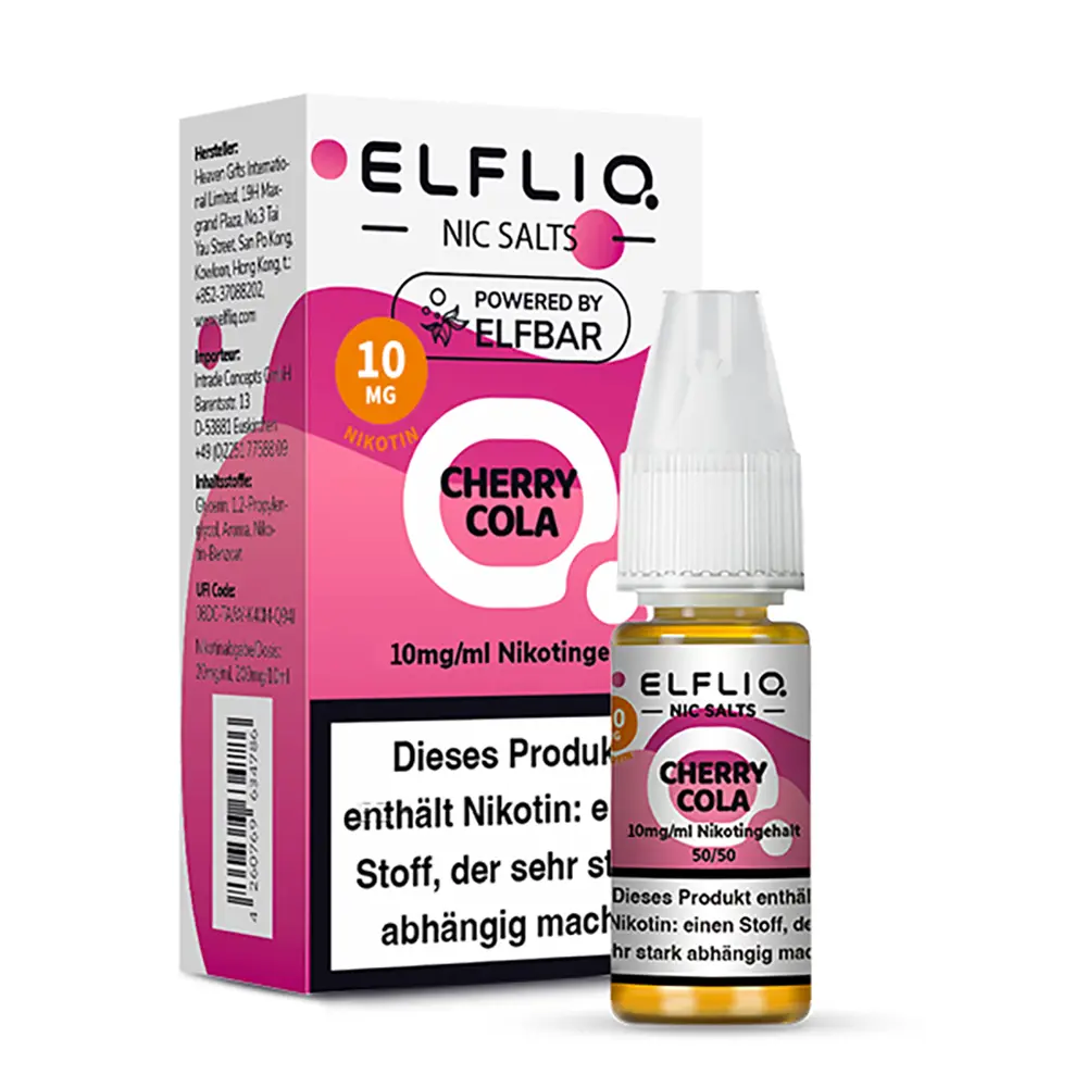 Liquid Cherry Cola - Elfliq Nikotinsalz 10mg Liquid Cherry Cola - Elfliq Nikotinsalz 10mg