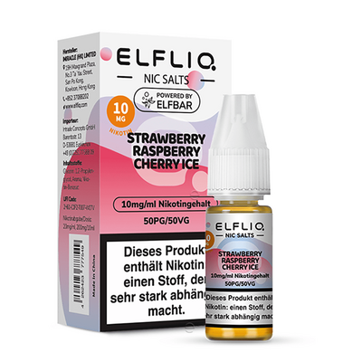 Liquid Strawberry Raspberry Cherry Ice - Elfliq Nikotinsalz 10mg Liquid Strawberry Raspberry Cherry Ice - Elfliq Nikotinsalz 10mg