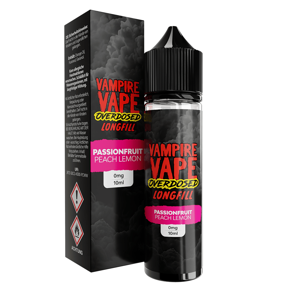Vampire Vape Longfill - Passionsfruit Peach Lemon - 10ml Aroma in 60ml Flasche  C Vampire Vape Longfill - Passionsfruit Peach Lemon - 10ml Aroma in 60ml Flasche  C