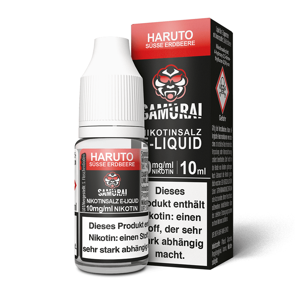 Samurai Nikotinsalz Liquid - Haruto Süße Erdbeere - 10mg
