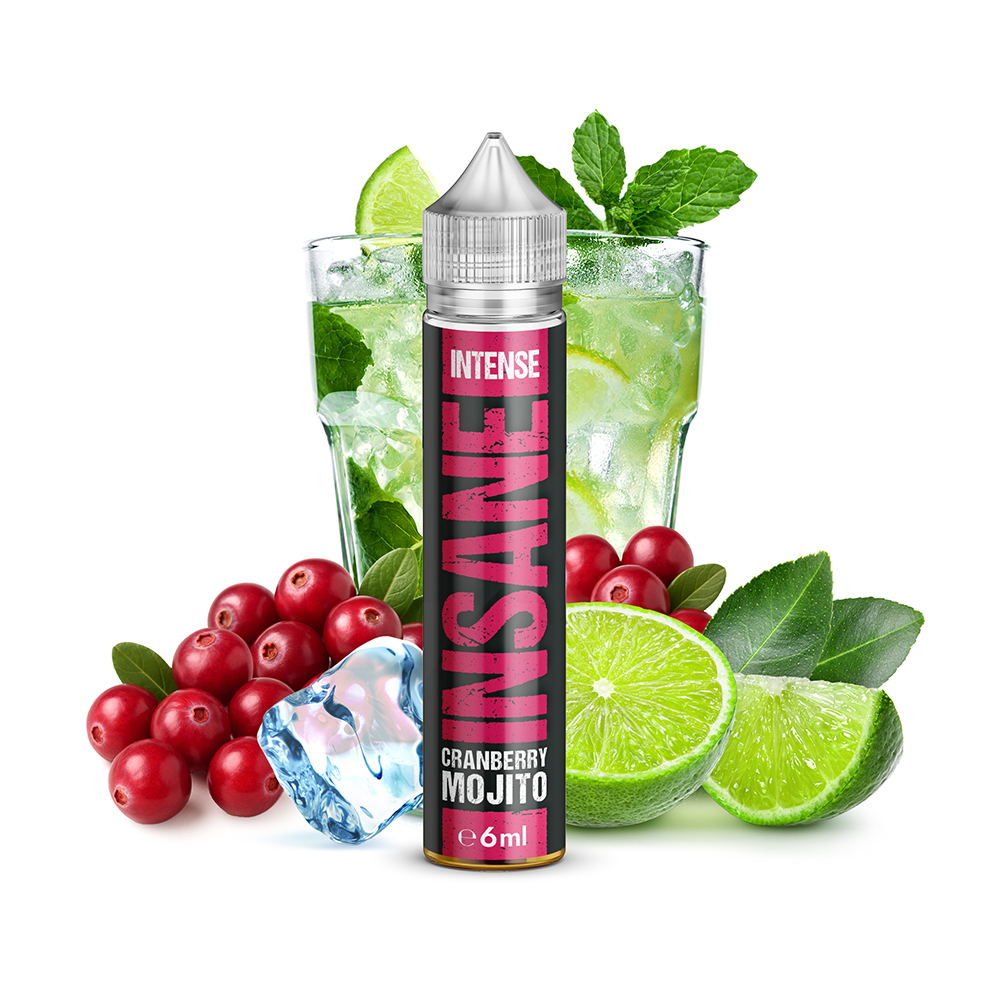 Insane Longfill - Cranberry Mojito - 10ml Aroma in 75ml Flasche  C