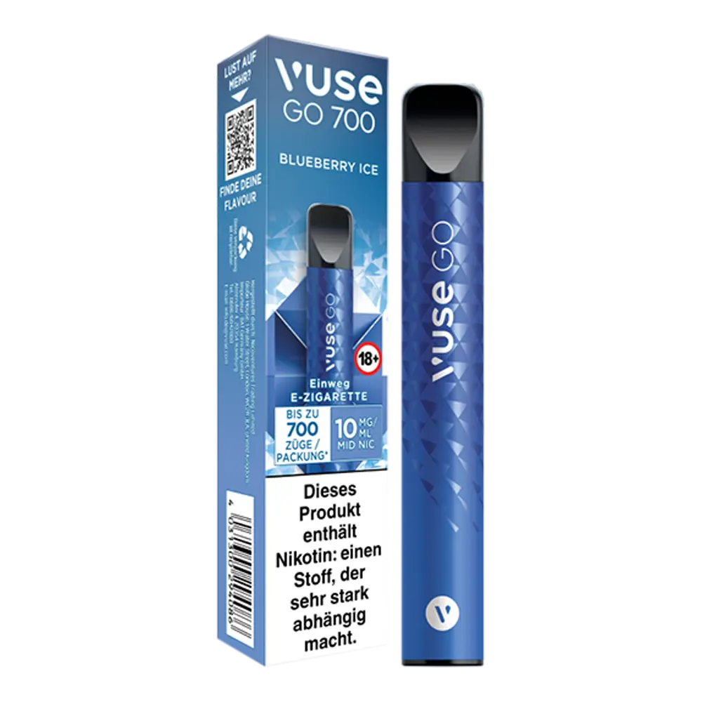 Vuse GO 700 Blueberry Ice 10mg Einweg E-Zigarette Vuse GO 700 Blueberry Ice 10mg Einweg E-Zigarette