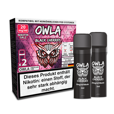 OWLA Pod - Black Cherries - 20mg Nikotinsalz OWLA Pod - Black Cherries - 20mg Nikotinsalz