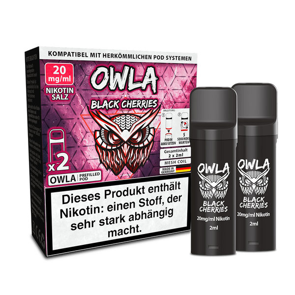 OWLA Pod - Black Cherries - 20mg Nikotinsalz OWLA Pod - Black Cherries - 20mg Nikotinsalz
