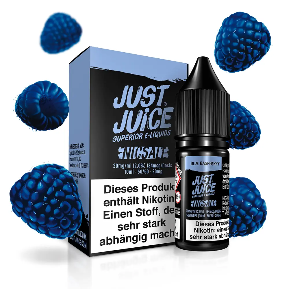 Just Juice Nikotinsalz - Blue Raspberry - 10ml Just Juice Nikotinsalz - Blue Raspberry - 10ml