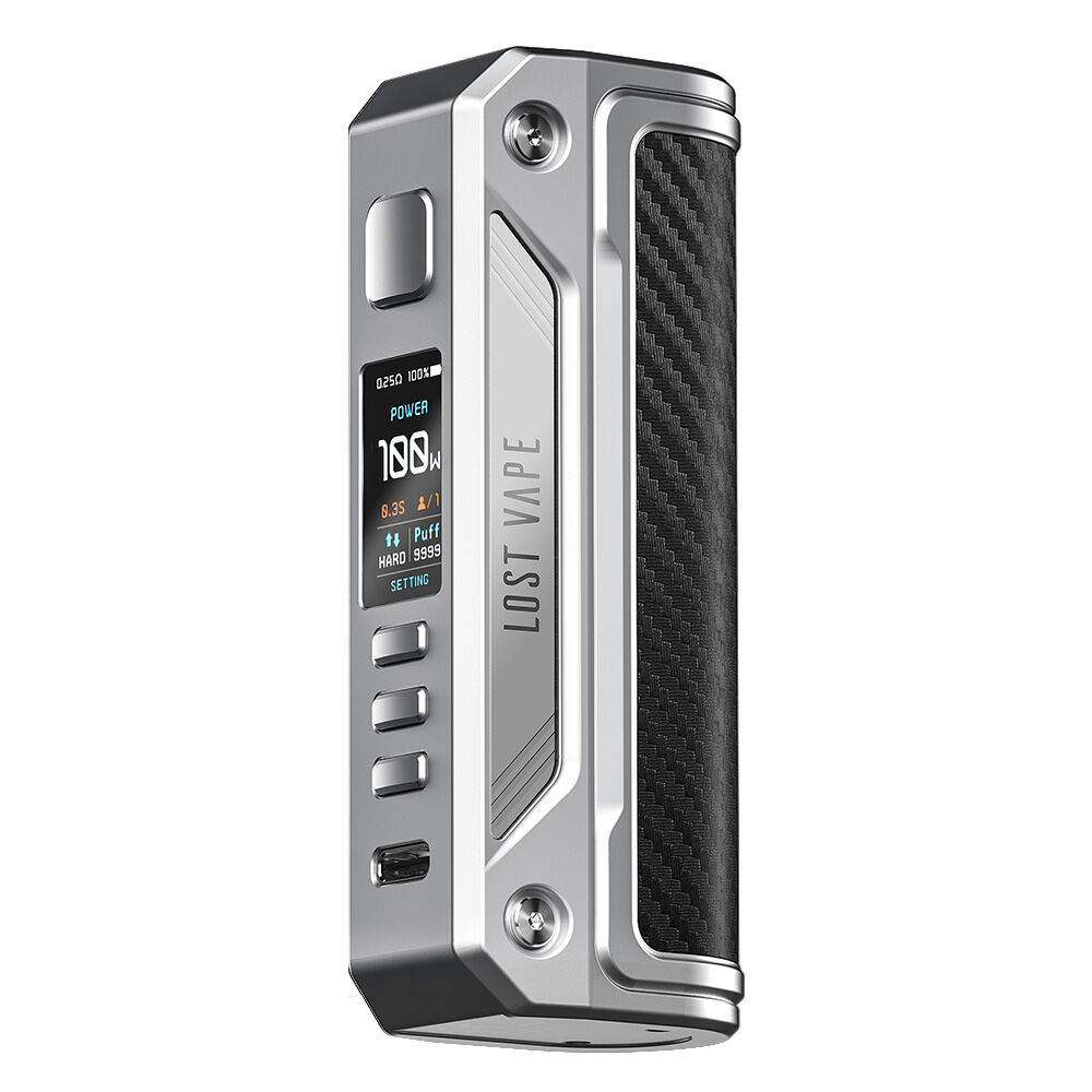 Lost Vape Thelema Solo 100W Mod Silver Carbon Fiber