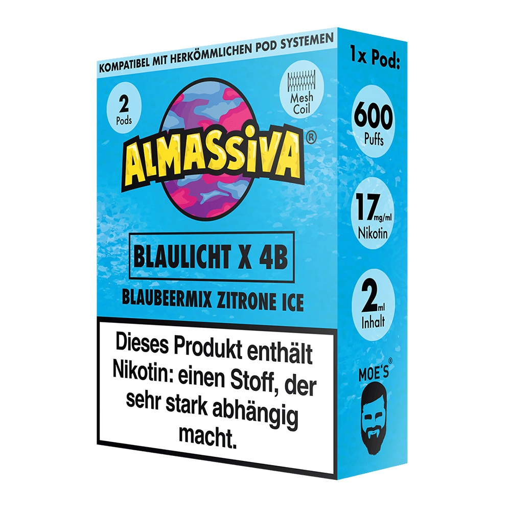 Almassiva Einweg Pod Blaulicht X 4B 17mg