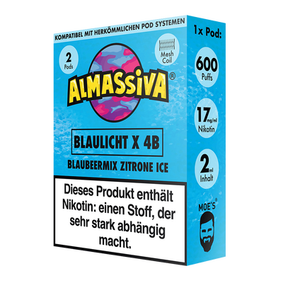 Almassiva Einweg Pod Blaulicht X 4B 17mg