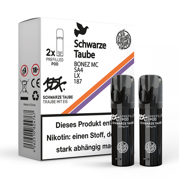 2x 187 Strassenbande Einweg Pod Schwarze Taube 20mg Nikotinsalz 2ml 2x 187 Strassenbande Einweg Pod Schwarze Taube 20mg Nikotinsalz 2ml