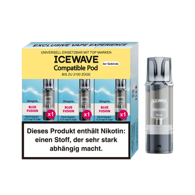 3x Icewave Einweg Pod - Blue Fusion - 20mg