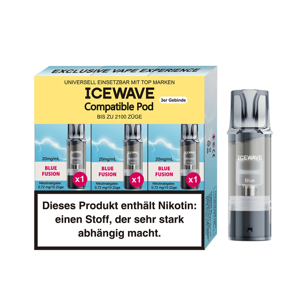 3x Icewave Einweg Pod - Blue Fusion - 20mg