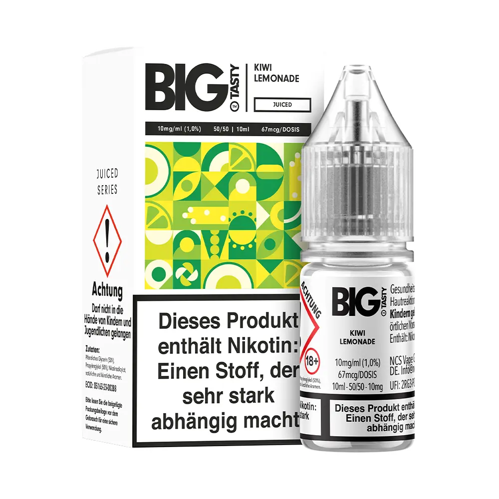 Liquid Kiwi Lemonade - Big Tasty Nikotinsalz 10mg Liquid Kiwi Lemonade - Big Tasty Nikotinsalz 10mg