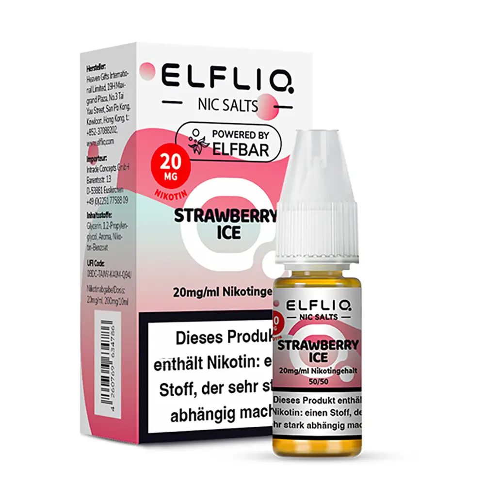 Liquid Strawberry Ice - Elfliq Nikotinsalz 20mg Liquid Strawberry Ice - Elfliq Nikotinsalz 20mg