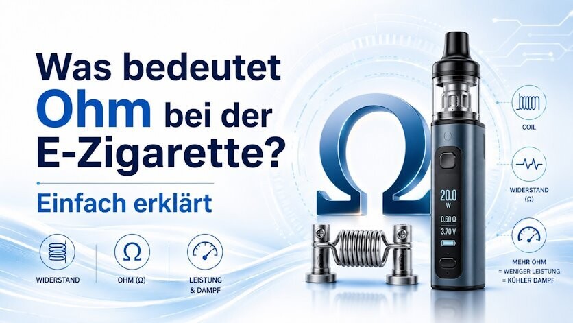 Was bedeutet Ohm bei der E-Zigarette? Einfach erklärt