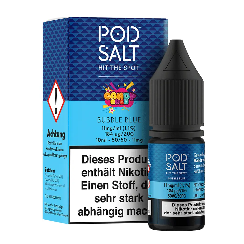Liquid Bubble Blue - Pod Salt Fusion Nikotinsalz Liquid Bubble Blue - Pod Salt Fusion Nikotinsalz