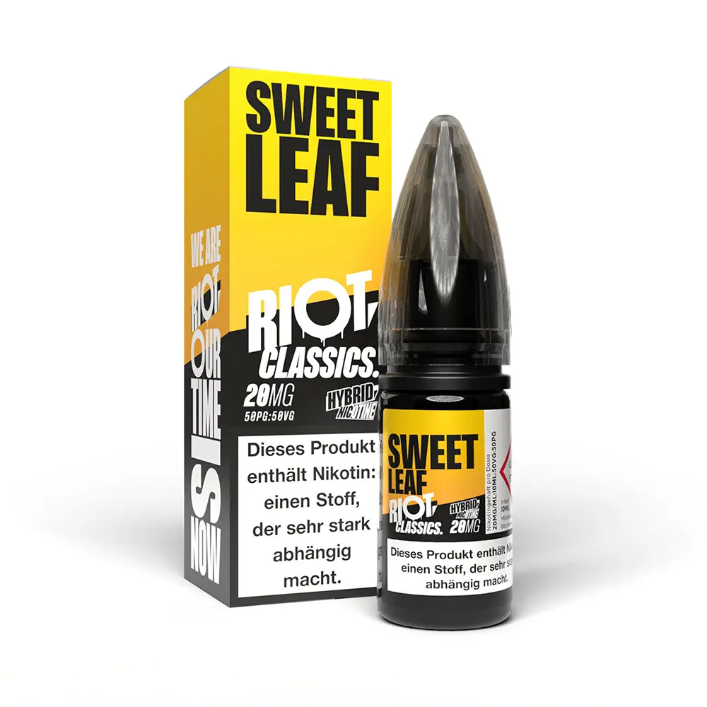 Liquid Sweet Leaf - RIOT Classics Hybrid Nikotinsalz 20mg Liquid Sweet Leaf - RIOT Classics Hybrid Nikotinsalz 20mg