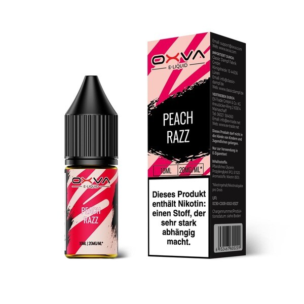 Liquid Peach Razz - Oxva E-Liquid Nikotinsalz 20mg Liquid Peach Razz - Oxva E-Liquid Nikotinsalz 20mg