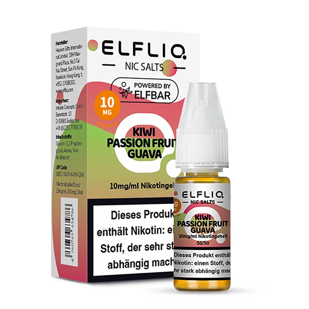 Liquid Kiwi Passion Fruit Guava - Elfliq Nikotinsalz 10mg Liquid Kiwi Passion Fruit Guava - Elfliq Nikotinsalz 10mg