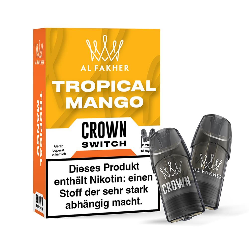 Al Fakher Crown Switch Einweg Pod - Tropical Mango - 18mg Nikotinsalz