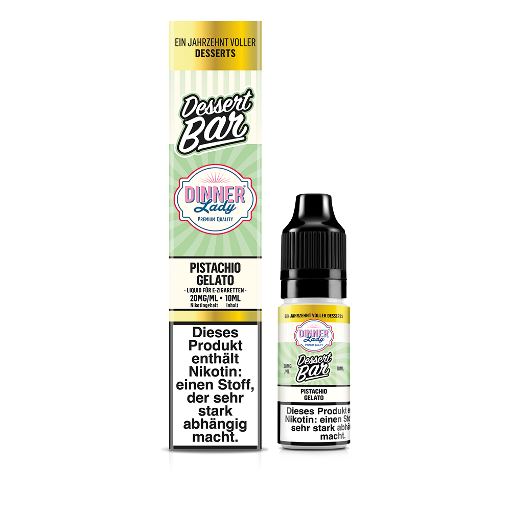 Dinner Lady Nikotinsalz Pistachio Gelato 50/50 10ml Liquid 20mg Dinner Lady Nikotinsalz Pistachio Gelato 50/50 10ml Liquid 20mg