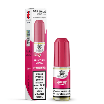 Bar Juice 5000 Nikotinsalz - Unicorn Shake - Liquid 20mg 10ml