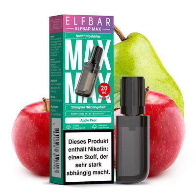 Elfbar MAX Refill Pod - Apple Pear - 20mg Nikotinsalz 10ml C Elfbar MAX Refill Pod - Apple Pear - 20mg Nikotinsalz 10ml C