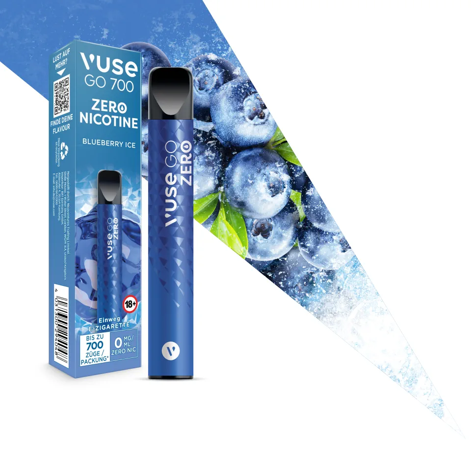 Vuse GO 700 Blueberry Ice 0mg Einweg E-Zigarette Vuse GO 700 Blueberry Ice 0mg Einweg E-Zigarette