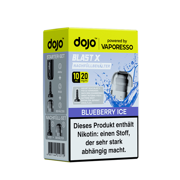 Vaporesso dojo Blast X Einweg Pod - Blueberry Ice - 20mg Vaporesso dojo Blast X Einweg Pod - Blueberry Ice - 20mg