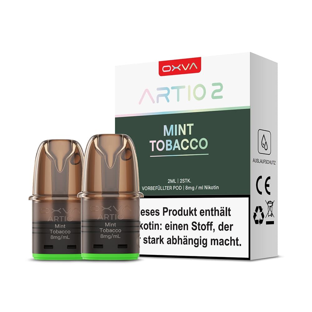 Oxva Artio 2 Einweg Pod Mint Tobacco 8mg Nikotinsalz 2ml Oxva Artio 2 Einweg Pod Mint Tobacco 8mg Nikotinsalz 2ml