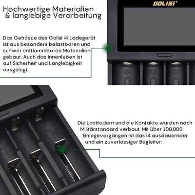 Golisi Intelligent i4 Ladegerät 4-Schacht /2A Golisi Intelligent i4 Ladegerät 4-Schacht /2A