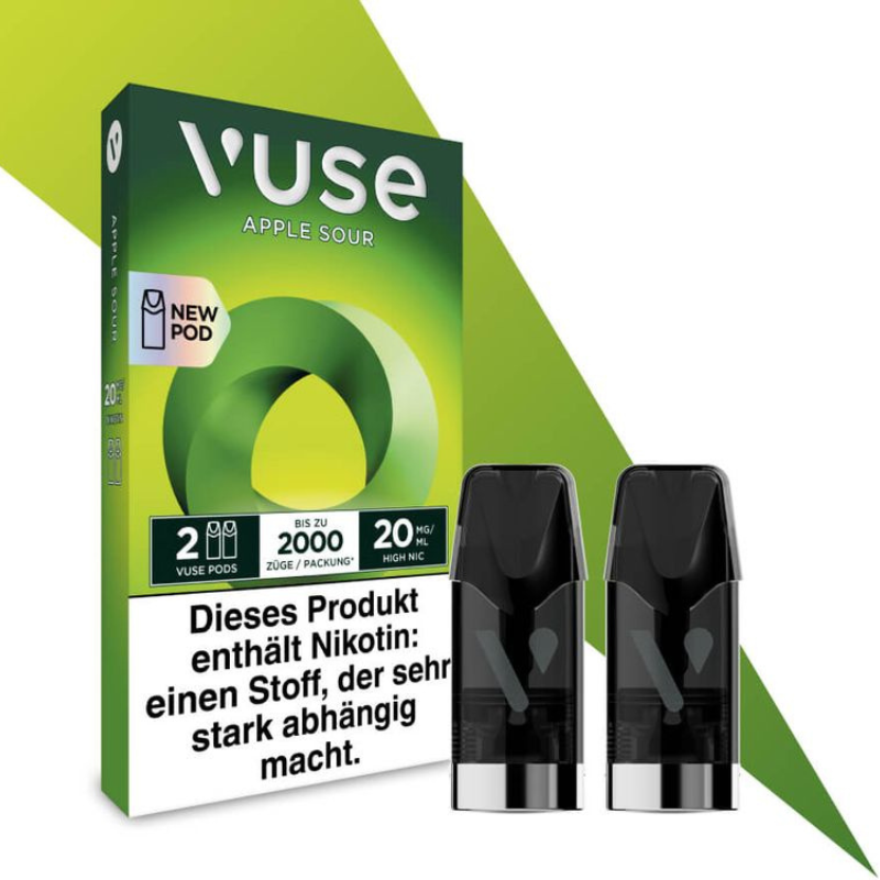 Vuse Pod Apple Sour Nic Salts 20mg Vuse Pod Apple Sour Nic Salts 20mg