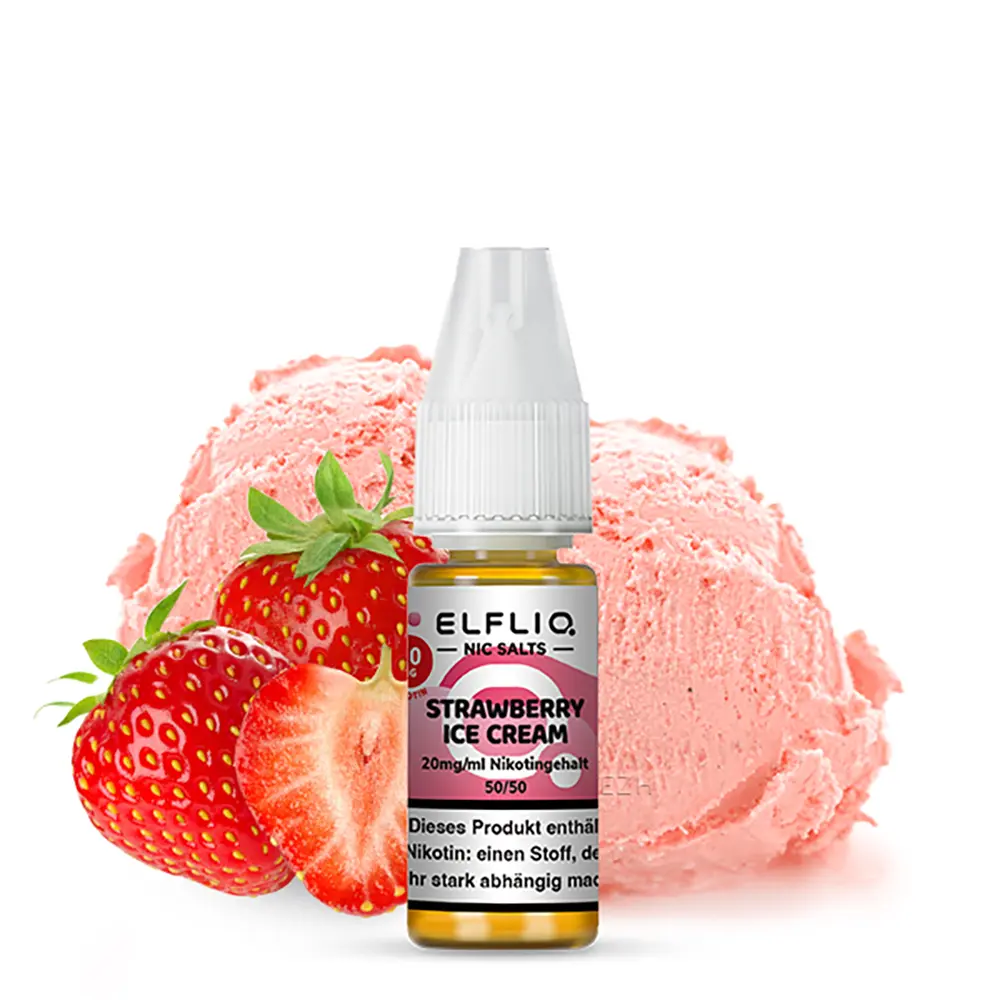 Liquid Strawberry Ice Cream - Elfliq Nikotinsalz Liquid Strawberry Ice Cream - Elfliq Nikotinsalz