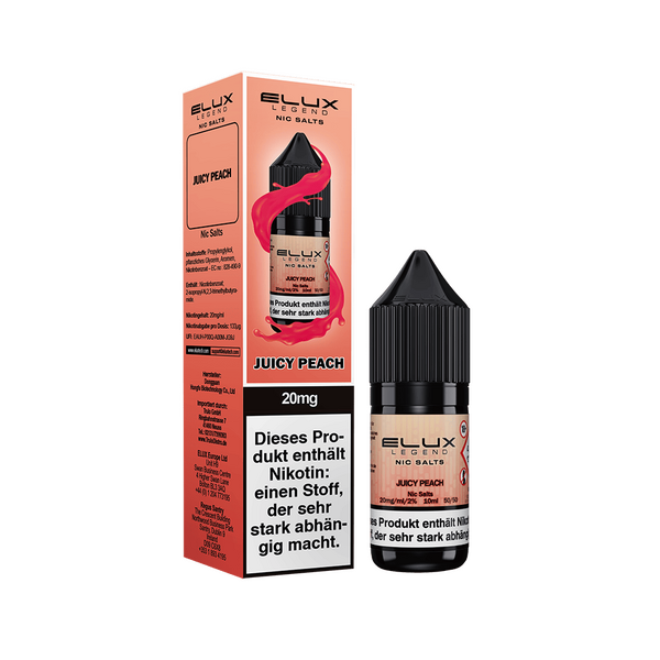 Elux Nikotinsalz Juicy Peach Liquid 20mg 10ml
