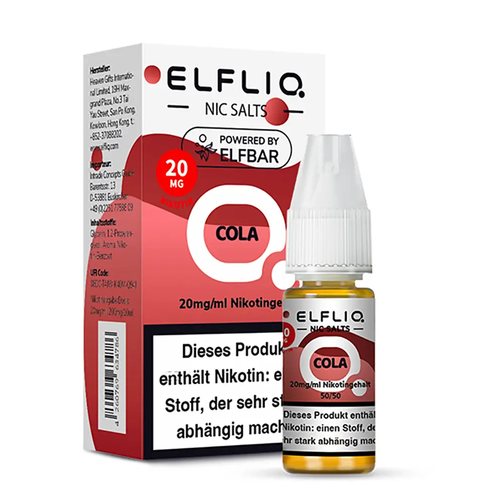 Liquid Cola - Elfliq Nikotinsalz 20mg Liquid Cola - Elfliq Nikotinsalz 20mg