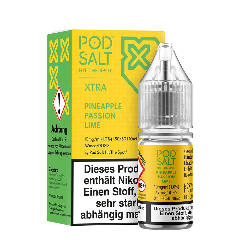 Liquid White Pineapple Passion Lime - Pod Salt Xtra Nikotinsalz 10mg