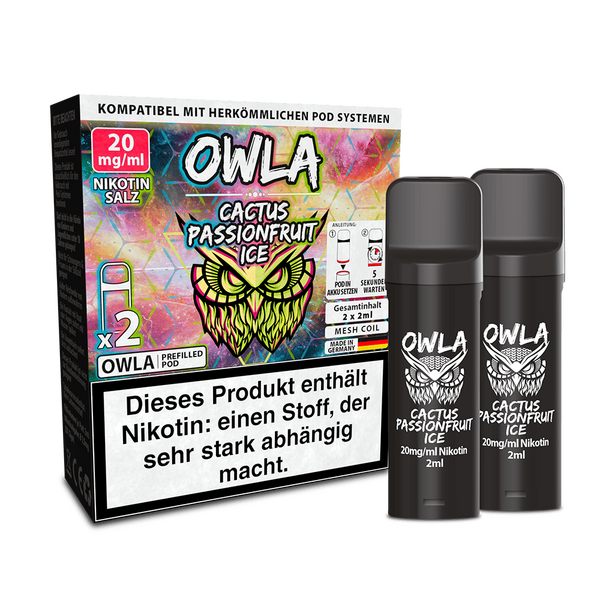 OWLA Pod - Cactus Passionfruit Ice - 20mg Nikotinsalz OWLA Pod - Cactus Passionfruit Ice - 20mg Nikotinsalz
