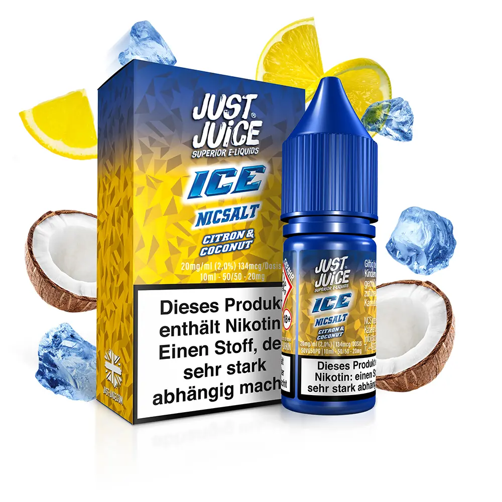 Just Juice Nikotinsalz - Citron & Coconut ICE - 10ml 20mg 