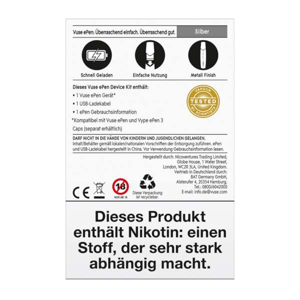 Vuse ePen Device Kit Silber
