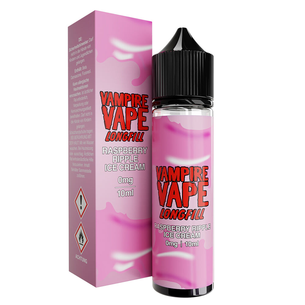 Vampire Vape Longfill - Raspberry Ripple Ice Cream - 10ml Aroma in 60ml Flasche  C Vampire Vape Longfill - Raspberry Ripple Ice Cream - 10ml Aroma in 60ml Flasche  C