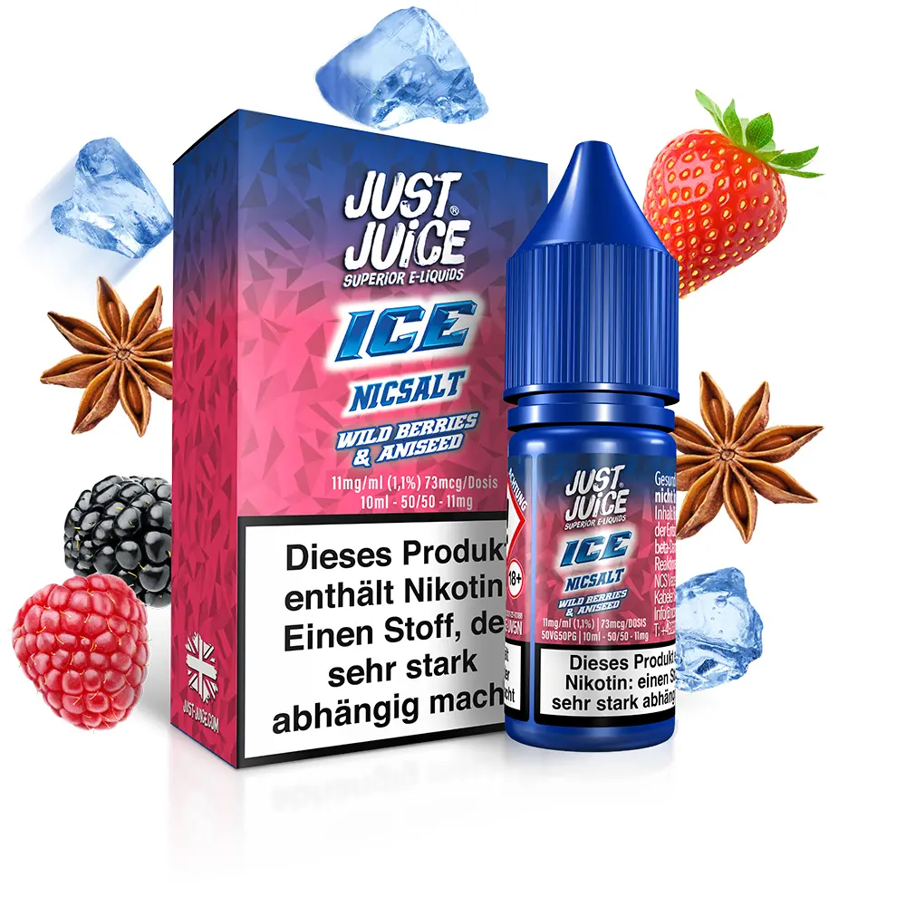 Just Juice - Wild Berries Aniseed ICE - 10ml Nikotinsalz 11mg Just Juice - Wild Berries Aniseed ICE - 10ml Nikotinsalz 11mg