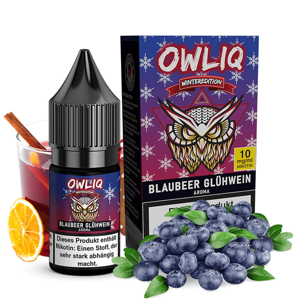 OWLIQ Nikotinsalz Weihnachtsedition - Blaubeer Glühwein - 10mg
