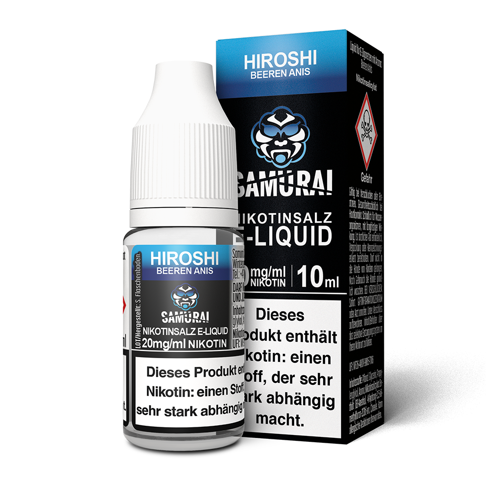 Liquid Hiroshi Beeren Anis - Samurai Nikotinsalz Liquid Hiroshi Beeren Anis - Samurai Nikotinsalz