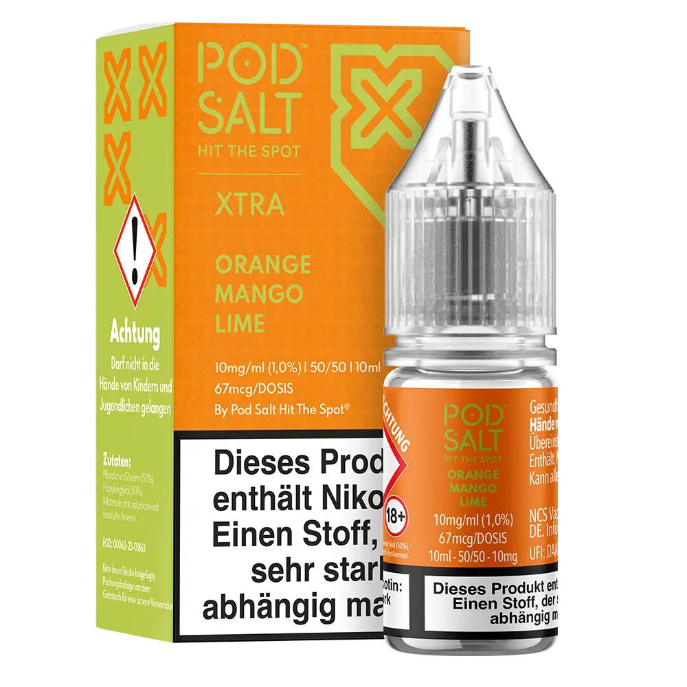 Liquid Orange Mango Lime - Pod Salt Xtra Nikotinsalz Liquid Orange Mango Lime - Pod Salt Xtra Nikotinsalz