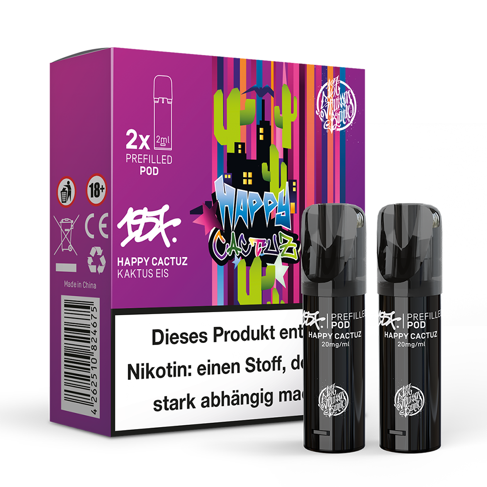 2x 187 Strassenbande Einweg Pod Happy Cactuz 20mg Nikotinsalz 2ml